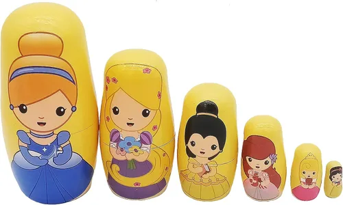 Vista 12 de Konrisa Muñecos anidables de Papá Noel enano Matryoshka - Muñecos de madera rusa para fiestas de cumpleaños, juego de 5