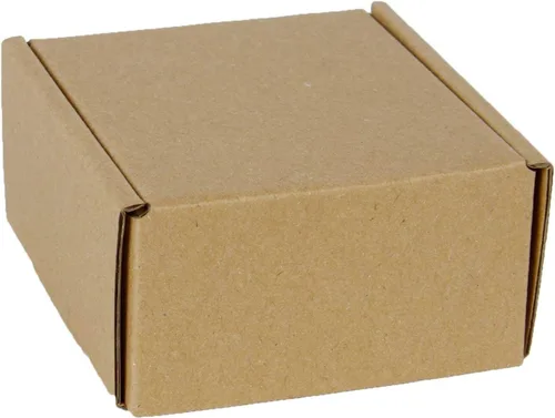 Vista 4 de RUSPEPA Sobres de cartón corrugado reciclables de papel Kraft, caja de cartón pequeña perfecta para envío, embalaje, regalos, manualidades, 4 x 4 x