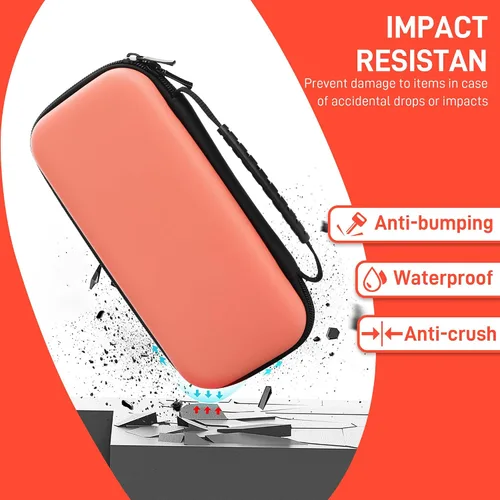 Vista 3 de Pink Travel Carrying Case Accessories for Nintendo Switch Lite Console, Shockproof Portable Carry Case Bundle with Glitter Protective Case, Screen