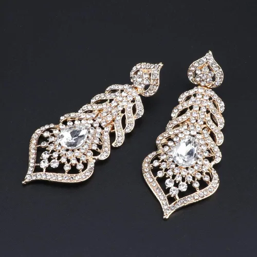 Vista 12 de Collar con colgante de corazón de diamantes de imitación de cristal de moda para mujer, accesorios de fiesta de boda nupcial