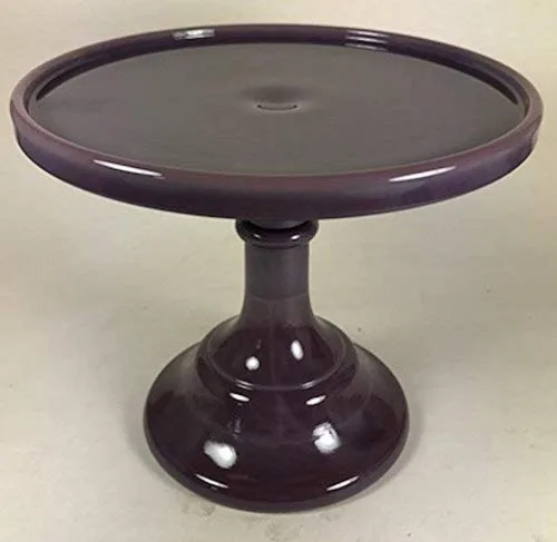 Vista 2 de Bandeja de pastelería para pastelería/soporte para cupcakes, patrón liso y simple, hecho en Estados Unidos, vidrio Mosser USA