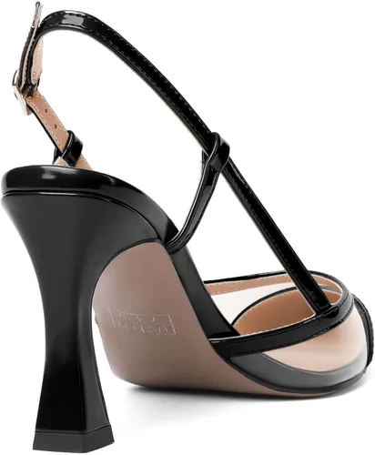 Vista 5 de Zapatos de tacón alto para mujer, con hebilla sólida, tacón alto, con hebilla sólida, 3.3 pulgadas