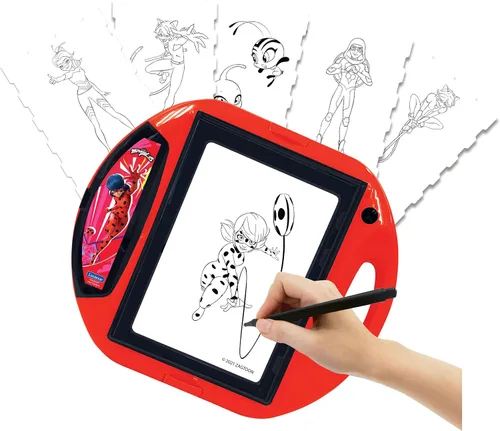 Vista 6 de LEXiBOOK Paw Patrol, proyector de dibujo, 4 tampones, 10 plantillas, pantalla de iluminación, 1 bolígrafo incluido, juguete artístico y creativo