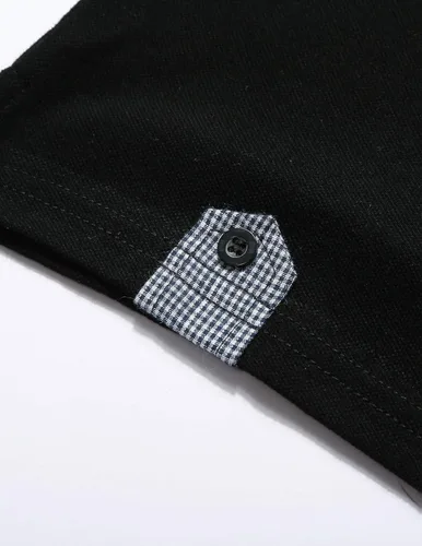 Vista 5 de GHYUGR Polos de manga larga para hombre con diseño clásico a cuadros