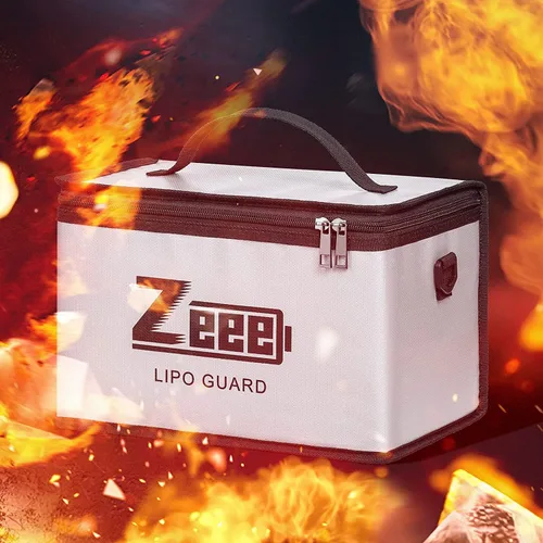 Vista 7 de Zeee Lipo Safe Bag Batería ignífuga - 10 celdas ajustables (10.6 x 6.7 x 6.7 pulgadas)