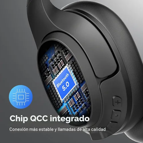 Vista 5 de EKSA Auriculares Bluetooth con micrófono y dongle USB, 30 horas de tiempo de conversación y rango de 33 pies, micrófono con cancelación de ruido