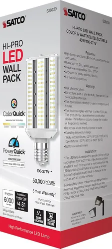 Vista 11 de Satco 40W/LED/WP/CCT/EX39/100-277V Blanco
