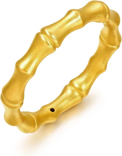 Vista 7 de CHOW SANG SANG Cultural Blessing 999 Anillo de bambú de oro macizo de 24 quilates para mujer 92241R