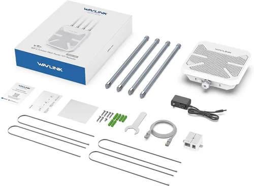 Vista 8 de WAVLINK AX1800 Extensor WiFi 6 para exteriores, punto de acceso al aire libre resistente a la intemperie IP67, extensor WiFi de largo alcance