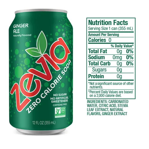 Vista 4 de Zevia Zero Calorie Ginger Ale - Latas de soda (paquete de 24 de 12 onzas + 12 paquetes de 16 onzas)