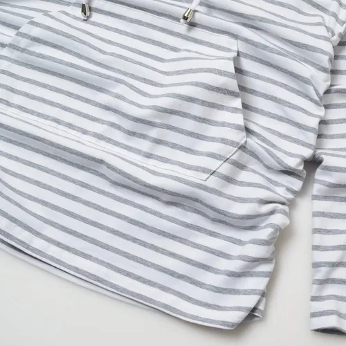 Vista 4 de GINKANA Sudadera con capucha de maternidad de manga larga camiseta casual de maternidad para embarazo ropa casual