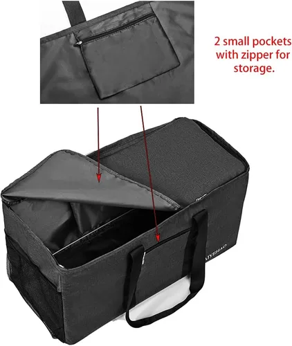 Vista 7 de YELAIYEHAO Bolsa de mano grande con tapa, plegable plegable