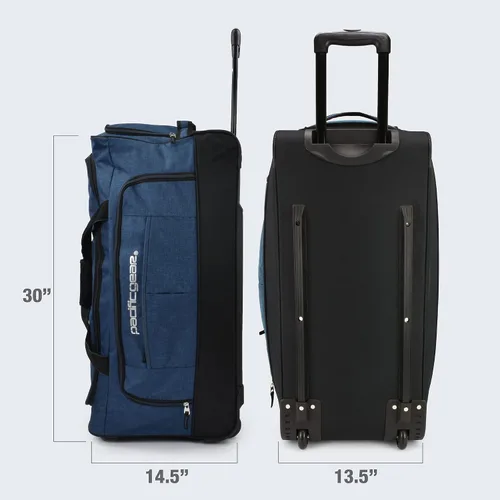 Vista 5 de Pacific Gear Ruedas de lona rodantes, equipaje de 30 pulgadas, bolsa de hockey, resistente