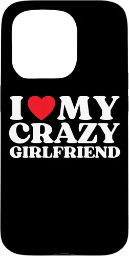 Vista 14 de Funny I Love My Crazy Girlfriend I Red Heart My Crazy GF - Carcasa para iPhone 17