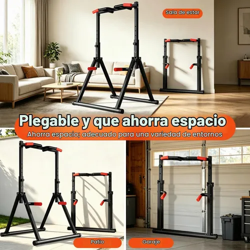 Vista 7 de DOBESTS Power Tower Pull Up Bar Free Standing, Foldable Pull Up Station