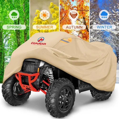 Vista 2 de Comnova Cubierta para cuatrimotos de 4 ruedas - Fundas para cuatrimotos de 88 pulgadas 600D resistentes al agua de servicio pesado, cubierta