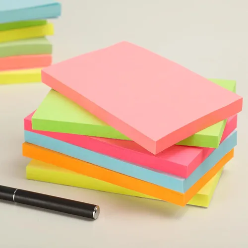 Vista 4 de 480 hojas 7,6 x 12,7 cm Notas adhesivas grandes, 6 blocs surtidos de notas autoadhesivas para cuaderno, oficina, escuela y hogar, 80 hojas/bloc
