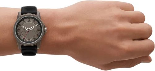 Vista 4 de Armani Exchange - Reloj de vestir con cronógrafo para hombre con correa de cuero acero o silicona