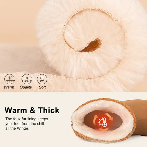 Vista 3 de LongBay Pantuflas de punto de chenilla cálidas para mujer, de espuma viscoelástica, cómodas, de gamuza, esponjosas, de espuma viscoelástica, botas