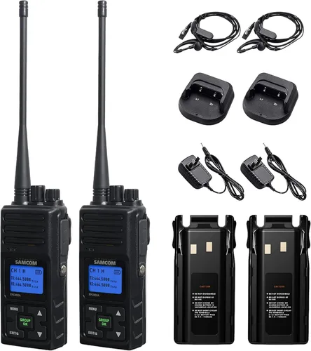 Vista 8 de SAMCOM Radios de dos vías de largo alcance recargables, radio bidireccional de alta resistencia para adultos, walkie talkie de 5 vatios de alta