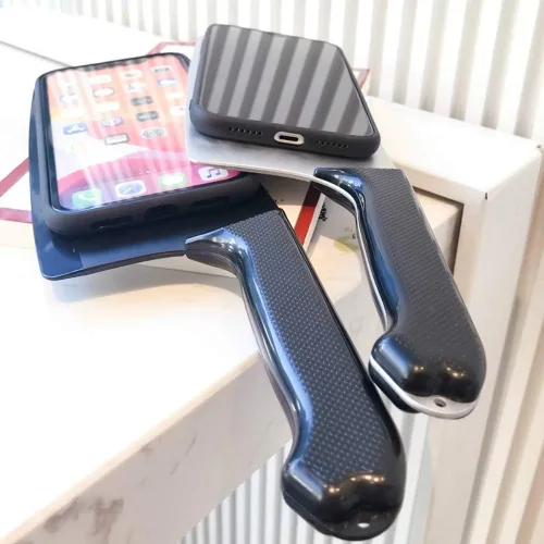 Vista 6 de Prank - Funda de teléfono compatible con Samsung Galaxy A12, funda de goma de silicona suave para cuchillo de cocina, forma de picador, cubierta