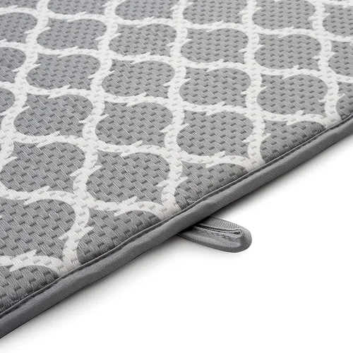 Vista 8 de Norpro Tapete de secado de platos de microfibra de 18 x 16 pulgadas, enrejado
