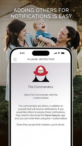 Vista 5 de Detección instantánea de llamas, notifica a los teléfonos de la llama y su ubicación, Android e iOS.