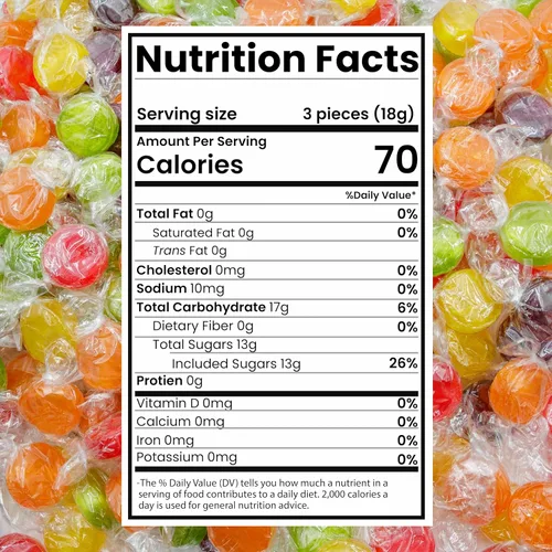 Vista 7 de Caramelos duros surtidos de botones de frutas – 5 libras aproximadamente 400 piezas de dulces surtidos – Caramelos navideños a la antigua moda