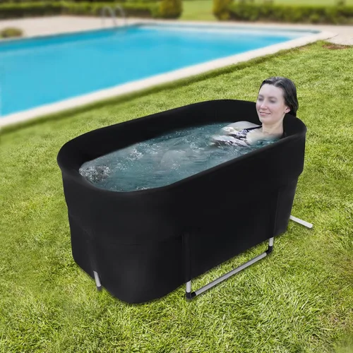 Vista 5 de Inflatable Bathtub Portable Foldable Bath Tub for Adults Home Camping RV