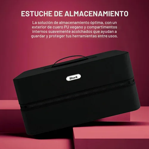 Vista 9 de Shark FlexStyle, sistema Air Multi-Styler y secado, cereza negra, HD457CR Sin daños por calor, un giro entre la secadora y el moldeador, 4 ajustes