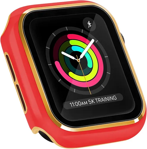 Vista 10 de ORIbox Funda rígida de policarbonato con protector de pantalla de vidrio templado compatible con Apple Watch Series 6, Apple Watch Series 5, Apple
