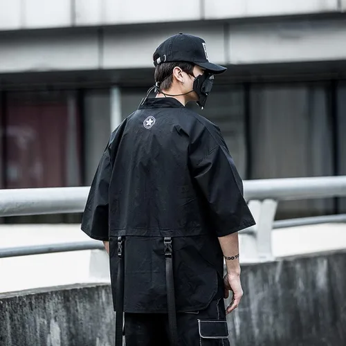 Vista 3 de Niepce Inc Cárdigan tipo kimono samurái japonés para hombre
