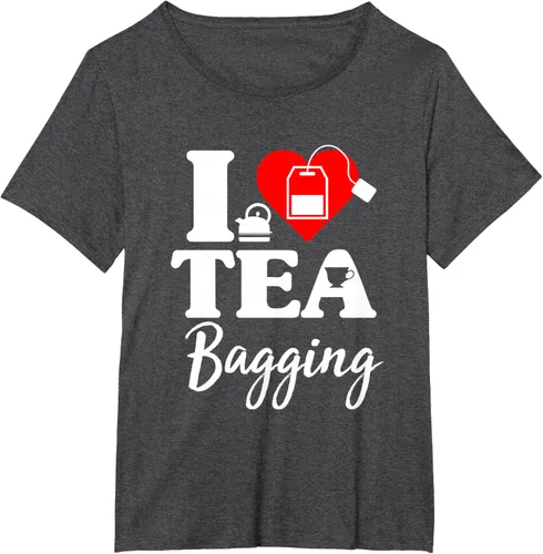 Vista 24 de Camiseta con texto en inglés "I Love Tea Bagging", divertida camiseta para bebedores de té, Negro