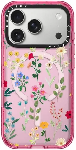 Vista 103 de CASETiFY Impact iPhone Air Case [Delgada/Compatible con Magsafe / 8.2 ft. Protección contra Caídas de Grado Militar 4X] - Lazos - Rosa Arcos