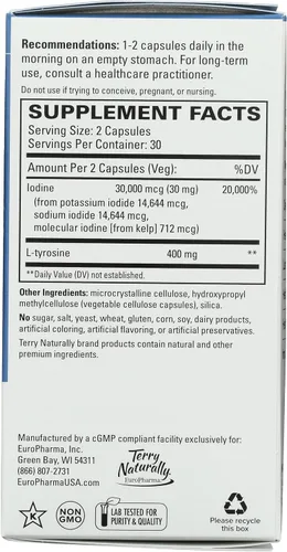 Vista 7 de EUROPHARMA Cuidado de la tiroides, 60 CT