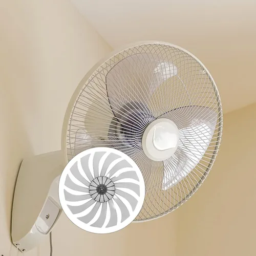 Vista 2 de LIFKOME Repuesto de ventilador para ventilador de mesa, ventilador de pedestal, aspas eléctricas universales de 14 pulgadas, 15 hojas, color negro