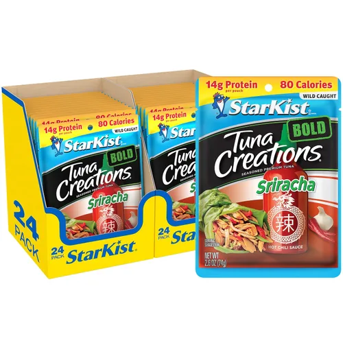 Vista 15 de StarKist Tuna Creations Ginger Sesame - Sabor de jengibre y sésamo para atún 14g Protein Per Serving, Wild Caught, Shelf Stable Seafood, Gluten