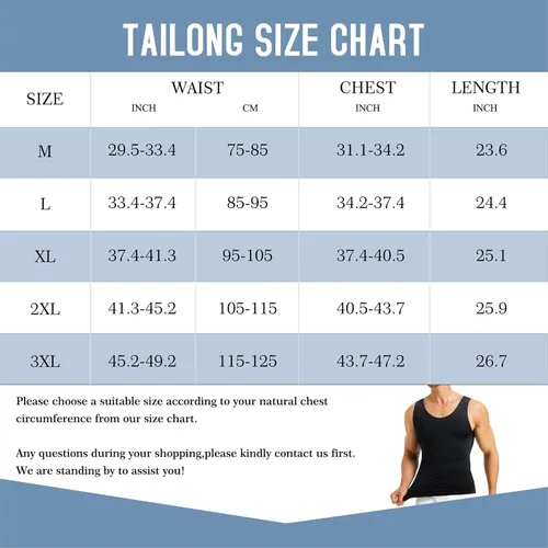 Vista 7 de TAILONG Camisas de compresión de ginecomastia para hombre, fajas moldeadoras para adelgazar el cuerpo, chaleco sin mangas, fajas para hombres
