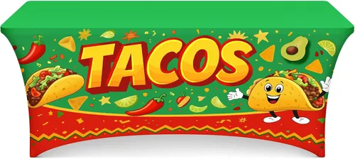 Vista 19 de Oudain Mantel elástico de 6 pies para perros calientes de elastano, mantel rectangular para perros calientes, decoración de fiesta para salchichas