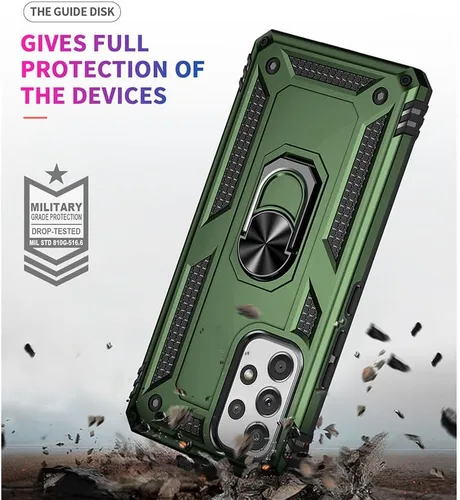 Vista 2 de Yiakeng Funda para Samsung A53 5G, Galaxy A53 5G con protector de pantalla HD, fundas protectoras de grado militar con anillo para Samsung Galaxy