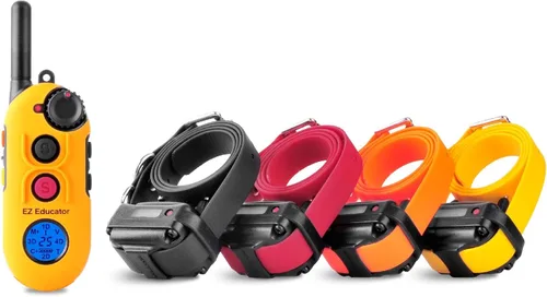 Vista 10 de E-Collar Educator EZ-900 - Collar de entrenamiento para perros con control remoto, color amarillo Alcance de 1/2 milla, 256 niveles, impermeable