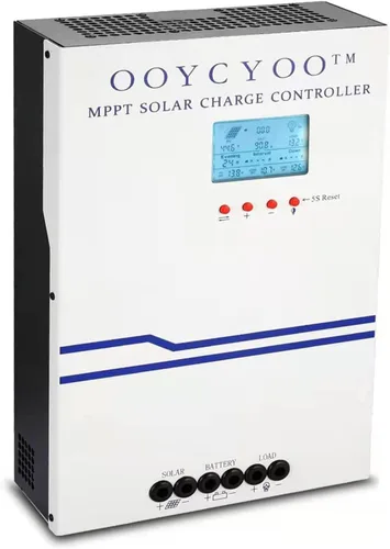 Vista 9 de Controlador de carga MPPT 60 amperios, regulador de carga de panel solar 12V 24V Auto 60A, entrada máxima 100V con pantalla LCD para batería