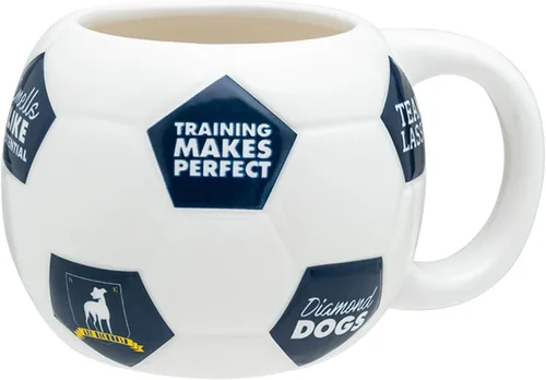 Vista 3 de Paladone Ted Lasso - Taza con forma de fútbol, con licencia oficial de Ted Lasso Merchandise Fútbol o taza de café de fútbol