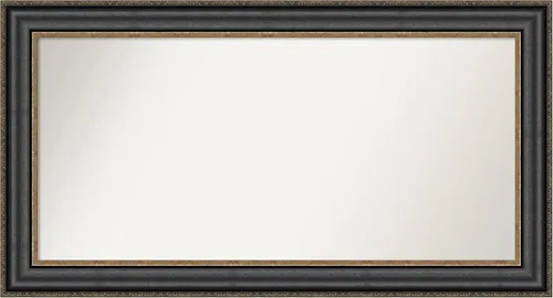 Vista 529 de Amanti Art Espejo personalizado, espejo de baño negro puente, espejo de pared o espejo de tocador de baño sobre el fregadero (26 x 26 pulgadas)