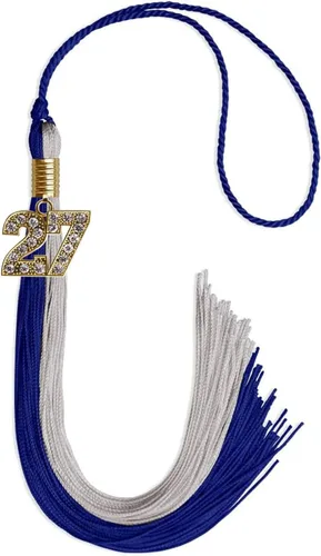 Vista 19 de Endea Graduation Borla de doble color con dije dorado (negro/oro brillante, 2022)