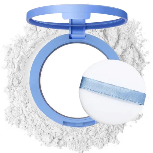 Vista 12 de Polvo Compacto Facial Control de Grasa, Maquillaje Polvo Fijador Mate Suave Impecable, Polvo de Acabado Impermeable de Larga Duración, Cosméticos
