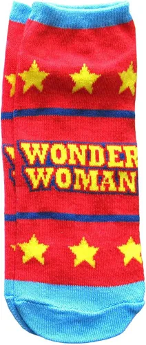 Vista 6 de Hyp DC Comics Wonder Woman Classic Juniors - Paquete de 5 calcetines tobilleros de corte bajo (4-10)