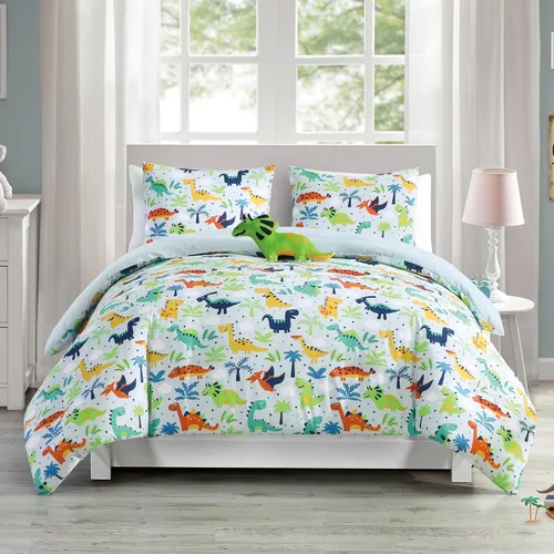 Vista 9 de Chezmoi Collection Juego de ropa de cama de 3 piezas para niñas, color blanco y negro, tamaño individual, juego de edredón de microfibra con Panda