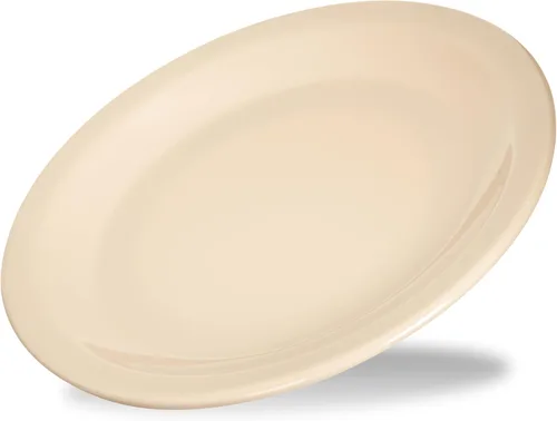 Vista 2 de Carlisle FoodService Products Kingline - Plato de postre de plástico reutilizable para el hogar y restaurantes, melamina, 6.5 pulgadas, color marrón