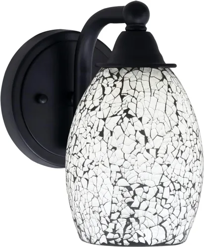 Vista 76 de Toltec Lighting Paramount - Aplique de pared de 1 luz, lámpara de pared para interiores, regulable, compatible con LED de base media, acabado